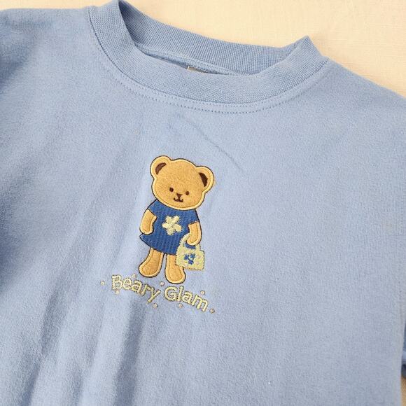 Y2k Deadstock Beary Glam Crewneck 5t - Picture 2 of 7